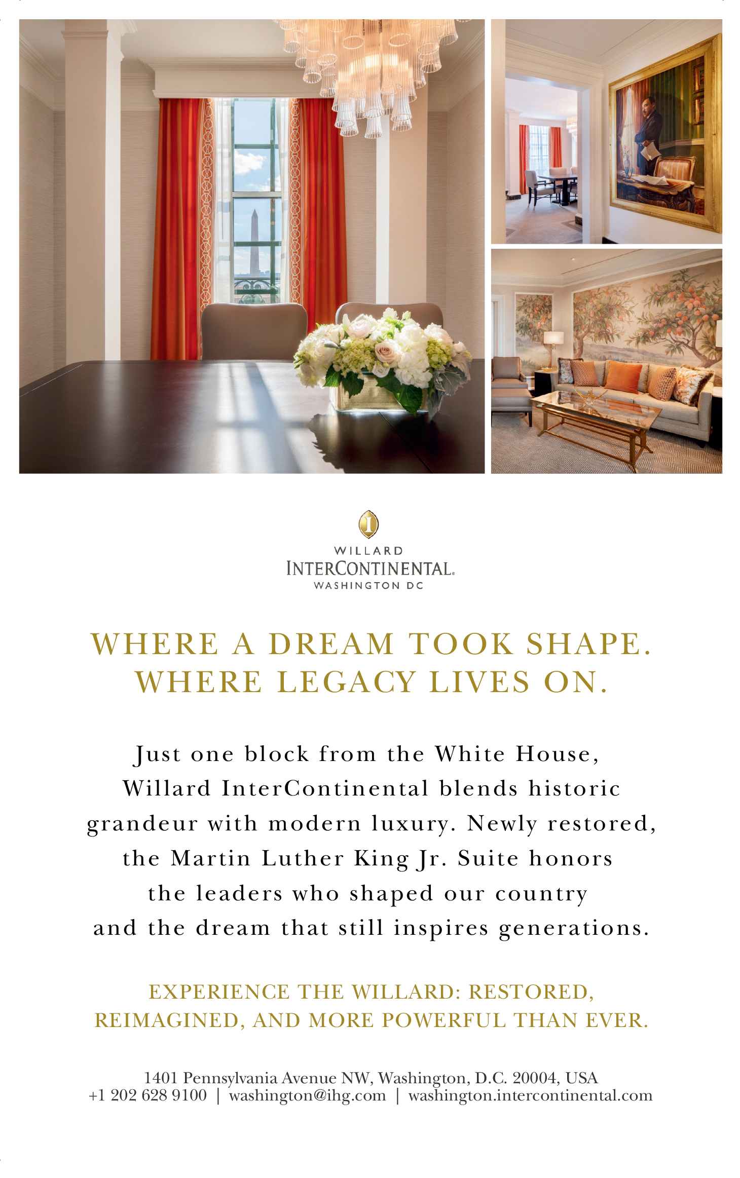 Ad for Willard Intercontinental.
