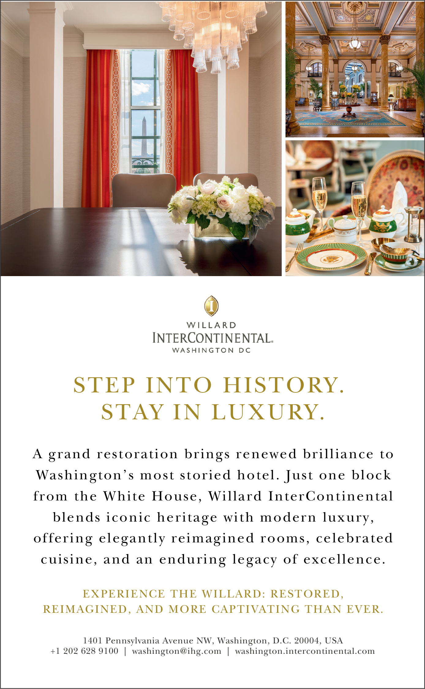 Ad for Willard Intercontinental.